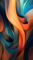 Translucent Overlapping Shapes in Vibrant Colors Generative AI photo