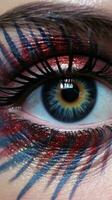 Beautiful Eye Makeup Enhancing the Beauty of a Woman AI Generated photo