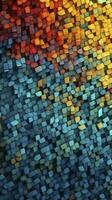 Vibrant Abstract Mosaic with Unique Colorful Shapes AI Generated photo