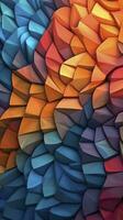 Vibrant Abstract Mosaic with Unique Colorful Shapes AI Generated photo