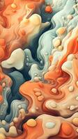 Fluid and Geometric Abstract Artwork Generative AI photo