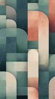 Abstract Composition of Layered and Overlapping Shapes in a Soothing Palette AI Generated photo