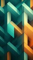 Abstract Artwork with Optical Illusions and Geometric Shapes AI Generated photo