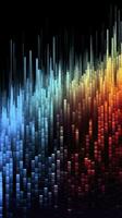 Visually Striking Abstract Representation of Sound Waves in Motion AI Generated photo