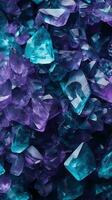 Graceful Amethyst Background on Midnight Black AI Generated photo