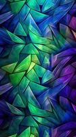 Vibrant Interlocking Abstract Shapes in Jewel Tones AI Generated photo