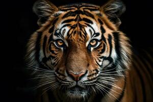 majestuoso Tigre de cerca con maravilloso detalle foto
