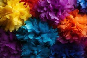 Vibrant Rainbow Colors on Colorful Background AI Generated photo