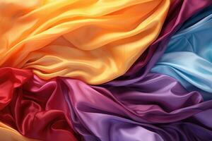 vibrante arco iris colores en vistoso antecedentes ai generado foto