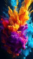 Colorful Splash Wallpaper Background with Black and White Color Splash AI Generated photo