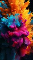 Colorful Splash Wallpaper Background with Black and White Color Splash AI Generated photo