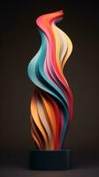 Abstract 3D Sculpture with Colorful Mix of Materials Generative AI photo