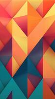 Vibrant Geometric Abstract with Harmonious Color Scheme AI Generated photo