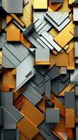 Visually Striking Abstract Composition with Metallic Silver Gold and Bronze AI Generated photo