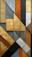 Visually Striking Abstract Composition with Metallic Silver Gold and Bronze AI Generated photo