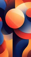 Vibrant Overlapping Shapes Abstract Artwork Generative AI photo