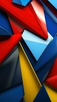 Vibrant Geometric Shapes Abstract Design AI Generated photo