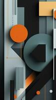 Abstract Design with Bold Angular Shapes and Contrasting Color Palette AI Generated photo