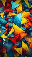 Vibrant Geometric Shapes Abstract Design AI Generated photo