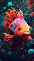 Cute Samurai Pufferfish with a Comic Style AI Generated photo