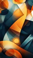 Modern Abstract Artwork with Sharp Angular Shapes and Soft Curves AI Generated photo