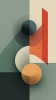 Minimalist Abstract Artwork with Clean Lines and Limited Color Palette AI Generated photo
