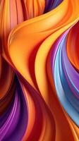 Mesmerizing Abstract Design with Intersecting Curves and Vibrant Colors Generative AI photo