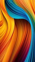 Mesmerizing Abstract Design with Intersecting Curves and Vibrant Colors Generative AI photo