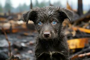 Loyal Companion A Dog and Its Human Friend AI Generated photo