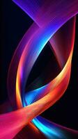 Mesmerizing Abstract Design with Intersecting Curves and Vibrant Colors Generative AI photo