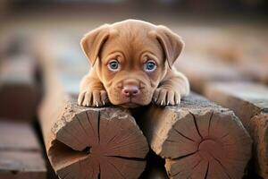 Playful Dog Enjoying the Outdoors AI Generated photo