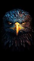 Eagle Collage on Dark Background AI Generated photo
