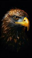 Double Exposure Eagle on Dark Background AI Generated photo