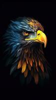 Minimalist Eagle on Dark Background AI Generated photo