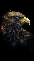 Silhouette of an Eagle on a Dark Background AI Generated photo