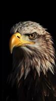 Vintage Eagle on Dark Background AI Generated photo
