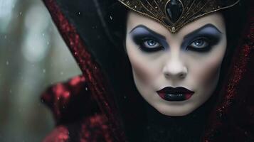 Evil Queen Disney Portrait with High Texture Quality AI Generated photo