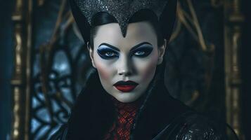 Evil Queen Disney Portrait with High Texture Quality AI Generated photo