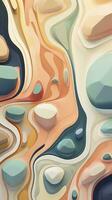 Fluid Shapes and Organic Forms in Modern Abstract Composition AI Generated photo
