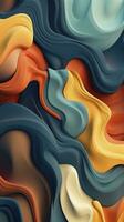 Experiment with Fluid Shapes and Organic Forms in a Modern Abstract Composition AI Generated photo