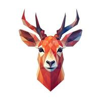 Modern and Minimalistic Geometric Animal Head on White Background AI Generated photo