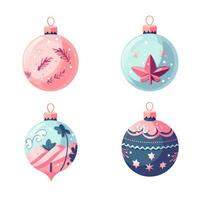 Christmas Decorations in Fluorescent Pastel Colors AI Generated photo