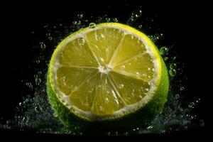 Fresh Lemon on White Background in Studio Setting photo