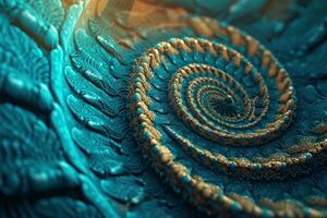 Abstract Fractal Patterns and Spirals in Highly Detailed Cinematic Shot AI Generated photo