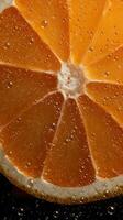 Fresh Oranges Seamless Background with Glistening Droplets of Water AI Generated photo