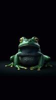 Minimalist Frog on Dark Background AI Generated photo