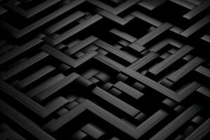 Intricate Geometric Texture in Solid Black Color photo