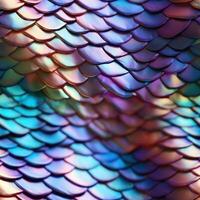 Holographic Snake Scales Textile Seamless Pattern AI Generated photo