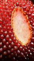 Extreme Macro CloseUp of a Juicy Lychee Slice AI Generated photo