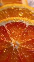 Extreme Macro CloseUp of a Juicy Translucent Satsuma Slice AI Generated photo